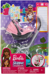 SET BARBIE SKIPPER BABYSITTERS CARUCIOR ROZ CU BEBELUS
