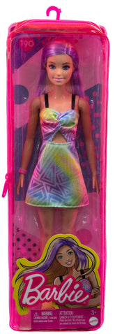 PAPUSA BARBIE FASHIONISTA BLONDA CU SUVITE MOV