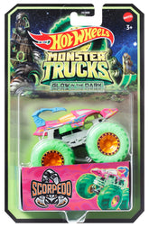 HOT WHEELS MONSTER TRUCK GLOW IN THE DARK MASINUTA SCORPEDO SCARA 1:64