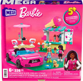 BARBIE MEGA BLOKS SET DE JOACA MASINA DECAPOTABILA SI STAND DE INGHETATA