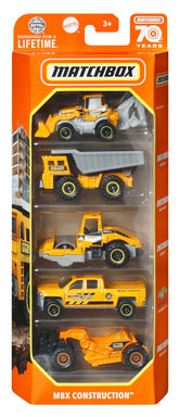 MATCHBOX SET 5 MASINUTE METALICE MBX CONSTRUCTION SCARA 1:64