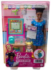 BARBIE CARIERE SET MOBILIER CU PAPUSA BRUNETA PROFESOARA