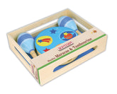 BONTEMPI SET MARACAS SI TAMBURINA DE LEMN