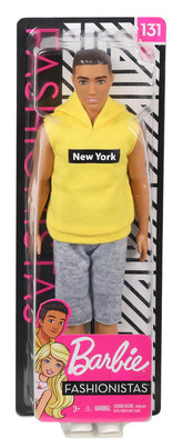 PAPUSA BAIAT FASHIONISTAS CU HANORAC GALBEN NEW YORK