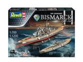 Vapor Revell Gift Set The Legendary Bismarck Scara 1:700 1:1200 Rev05637