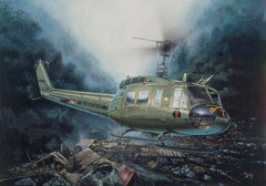 Macheta aeromodele de construit Italeri Bell UH-1D Iroquois Helicopter 1:48 ITA 849