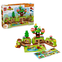 Set de constructie LEGO® DUPLO® Padurea descoperirilor cu animale salbatice 10480, Jucarii pentru Copii de 3+ ani, Jucarii pentru Baieti si Fete, Jocuri Educative