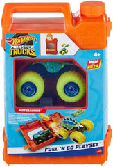 Mattel Hot Wheels Motosaurus – Set de joacă portabil în design de rezervor de combustibil