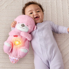 Mattel Jucarie de plus cu lumina, Vidra adormita - roz, 0 luni+
