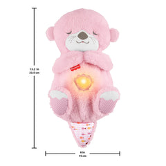 Mattel Jucarie de plus cu lumina, Vidra adormita - roz, 0 luni+
