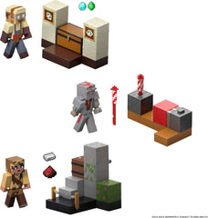 Mattel Minecraft, Jucarie interactiva, gri, set complet de accesorii