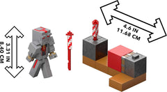 Mattel Minecraft, Jucarie interactiva, gri, set complet de accesorii