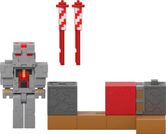 Mattel Minecraft, Jucarie interactiva, gri, set complet de accesorii