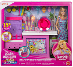 Mattel Set de joaca Barbie Mysteries - Beach Detectives, Cabina de jocuri
