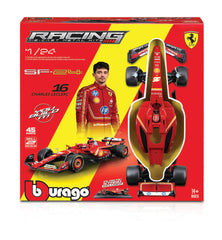 Macheta Bburago 1:24 Kit Model Formula Ferrari-Cu Casca & Fara Suport #16 Charles Leclerc Bb26858