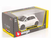 Macheta Bburago 1/24 Fiat 500E Alb Bb20001A-21110Alb