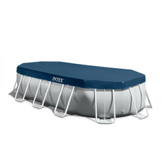 INTEX Piscina ovala Intex Prism cadru metalic, cu pompa de filtrare si scara inclusa, 5m x 2.74m x 1.22m, IX26796