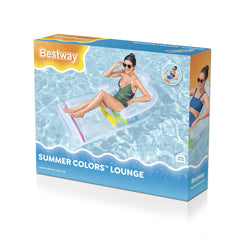Saltea gonflabila piscina, Bestway, pentru plaja sau piscina, 147x84 cm, spatar si cotiere