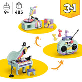 Set de constructie LEGO® Creator 3 in 1 Pian decorativ cu o pisica 31392, Jucarii pentru Copii, Jucarii pentru Fete si Baieti, Idee de Cadou pentru Copii, 485 piese