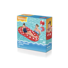 Saltea gonflabila cu plasa in forma de capsuni, 164 x 88 x 23 cm, BW43644 capsuni