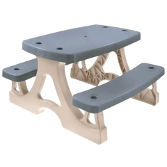 Masuta cu doua banci pentru gradina, MO13011 gri