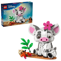 Set de constructie LEGO® | Disney Moana Pua Jucarie de constructie Decor cu purcelus 43292, Jucarii pentru Copii, Jucarii pentru Fete si Baieti, Idee de Cadou pentru Copii