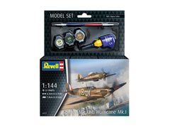 Avion Revell Model Set Spitfire Mk.Ia Hurricane Mk.I Scara 1:144 Rev63771