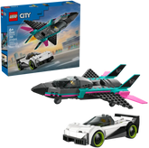 LEGO® City – Avion cu reacție vs. mașină