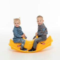 Balansoar pentru copii, 3 locuri Dohany galben DO2080G