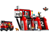 LEGO® City - Statie si camion de pompieri 60414, 843 piese