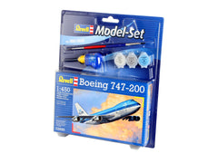Macheta aeromodele de construit Revell Boeing 747-200 KLM cu accesori 1:450 REV 63999