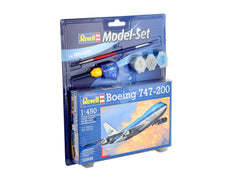 Macheta aeromodele de construit Revell Boeing 747-200 KLM cu accesori 1:450 REV 63999