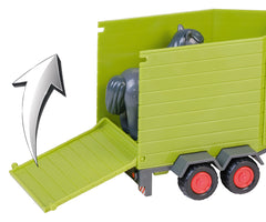 Tractor Claas 870 Axion cu remorca pentru animale 34544