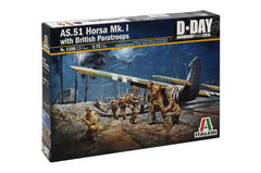 Macheta aeromodele de construit Italeri Airspeed AS-51 Horsa Mk.I with British Paratroopers Normandy 1944 1:72 ITA 1356