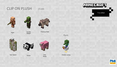 Minecraft Plus Clip On 15 Cm Zombie Villager Pmimc7204Zv
