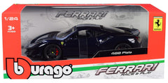 Macheta auto Bburago Ferarri 488 Pista, 1:24, negru