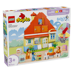LEGO® DUPLO Bluey - Casa de familie a lui Blue cu un joc de memorie 10459, 83 piese