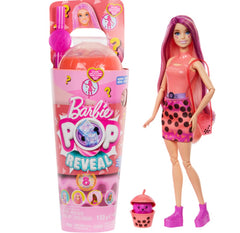 Papusa cu accesorii Barbie, Color Pop Reveal, Bubble Tea, Mango Mochi, HTJ22