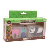 Figurine Minecraft Topeez 3 Buc In Cutie Steve Pink Sheep Panda Pmimc2221Spp