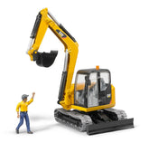 Mini Excavator Bruder Construction - CAT, cu muncitor 02466