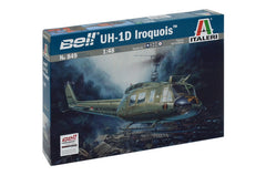 Macheta aeromodele de construit Italeri Bell UH-1D Iroquois Helicopter 1:48 ITA 849