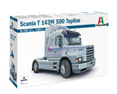 Macheta automodel de construit Camion si remorca Scania T143 M500 Topline Scara 1:24 Italeri 0736