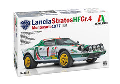 Macheta automodel de construit Masina Lancia Stratos HF Gr.4 Monte Carlo Rally 1977 Scara 1:12 Italeri 4714