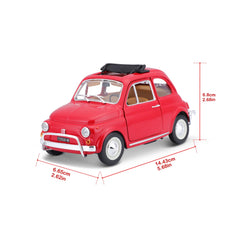Macheta Masinuta Bburago 1:24 Fiat 500L 1968 Rosu, BB20001-22099