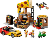 Set de constructie LEGO® City Experienta livrarii de pizza cu vehicule 60496, Jucarii pentru Copii de 6+ ani, Jucarii pentru Baieti si Fete, Idee de Cadou pentru Copii