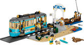 Set de constructie LEGO® City Tramvai de plaja clasic 60506, Jucarii pentru Copii de 7+ ani, Jucarii pentru Baieti si Fete, Idee de Cadou pentru Copiii Pasionati de Trenuri de Jucarie