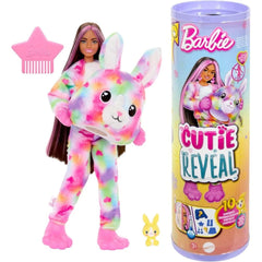 Papusa Barbie, Cutie Reveal, Iepure, 10 surprize, HRK38