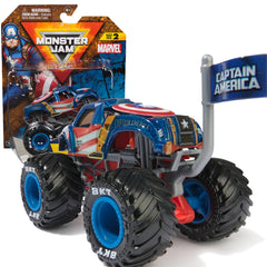 Monster Jam Camionul Gigant Marvel Monster Truck Scara 1/64 Captain America Spm 6069960-20148217