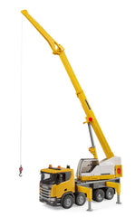 Camion Bruder - Scania Super 560R, cu macara Liebherr LTF 1045, cu lumini si sunete, 1:16 03571