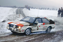 Kit de construit masina de raliu AUDI QUATTRO, Lungime 18.3 cm, Scara 1:24, 3642